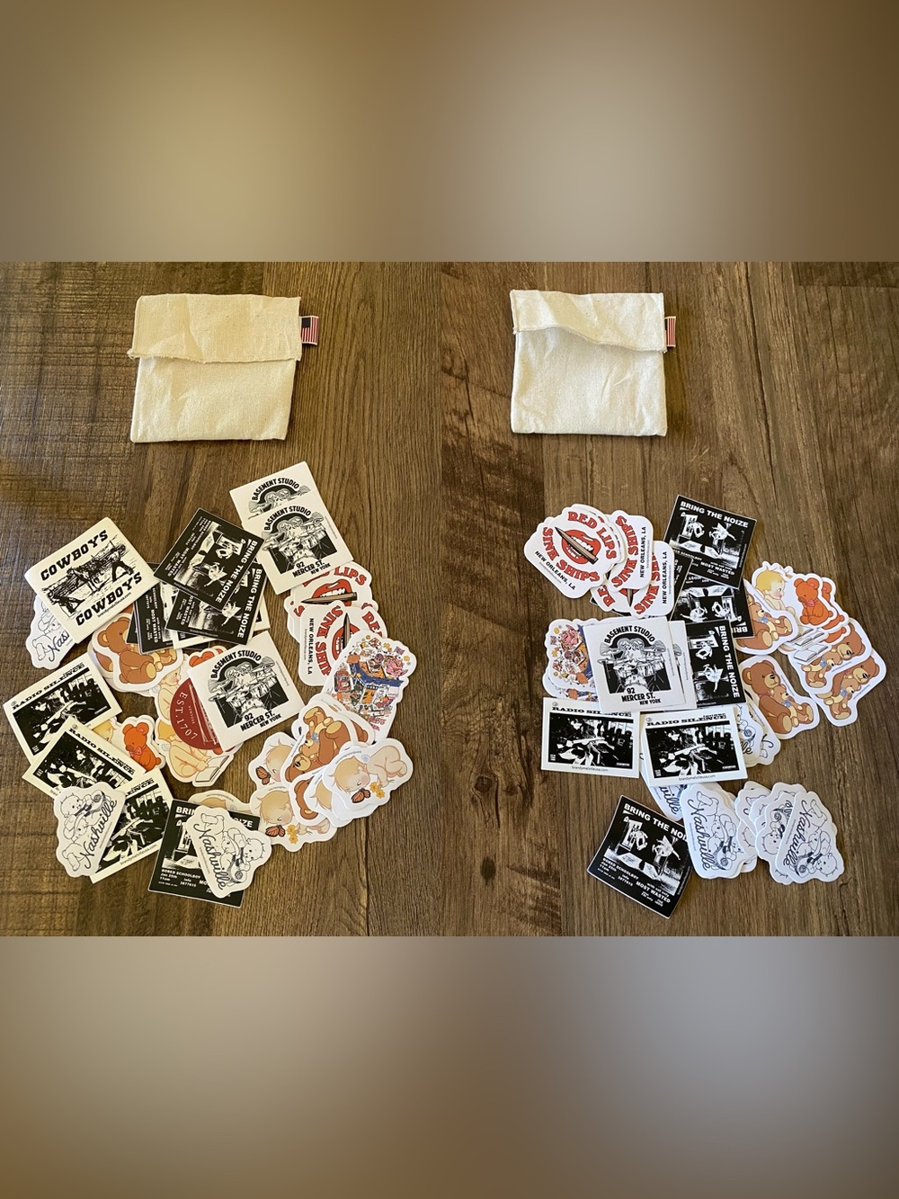 Brandy Melville Cream Sticker & Pouch Set
